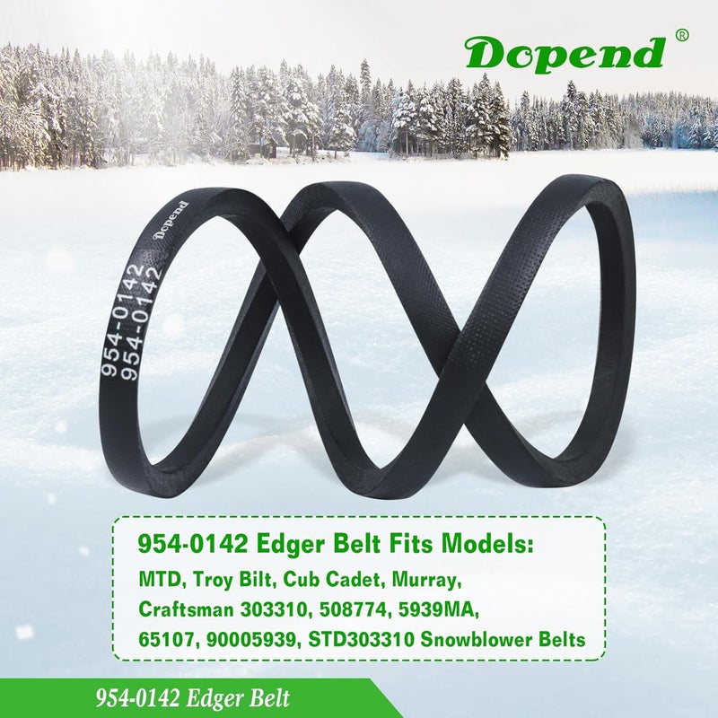 Dopend 954-0142 Edger Belt 3/8'' x 31'' for MTD, Troy Bilt, Craftsman, Murray Snowblower Belts, Replaces MTD 754-0142, 954-0142, 754-0343, 954-0343, Ariens 07209900, 72099 - Image 5